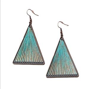 Woven Triangle Earrings